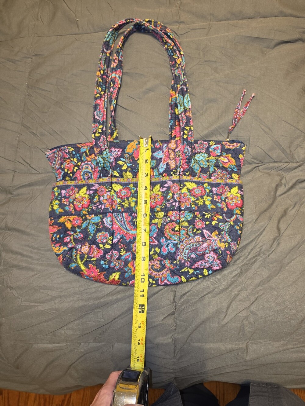 Floral Quilted Stephanie Dawn Tote Bag - French Quarter Pattern - Picture 8 of 10